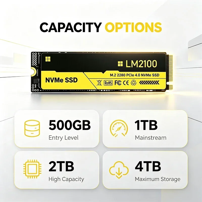 New LM2100 M.2 SSD Hard Disk 2 - M.2 Nvme 4Tb Pcie 4.0 Ssd recension och pris