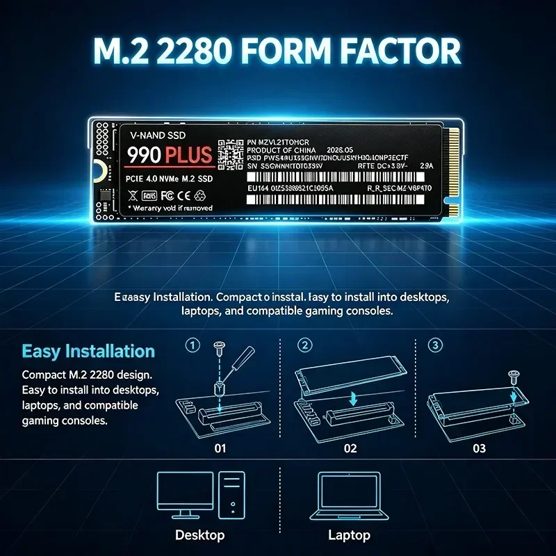 990 Plus M.2 NVMe PCIe 4.0 SSD - M.2 Nvme 4Tb Pcie 4.0 Ssd recension och pris
