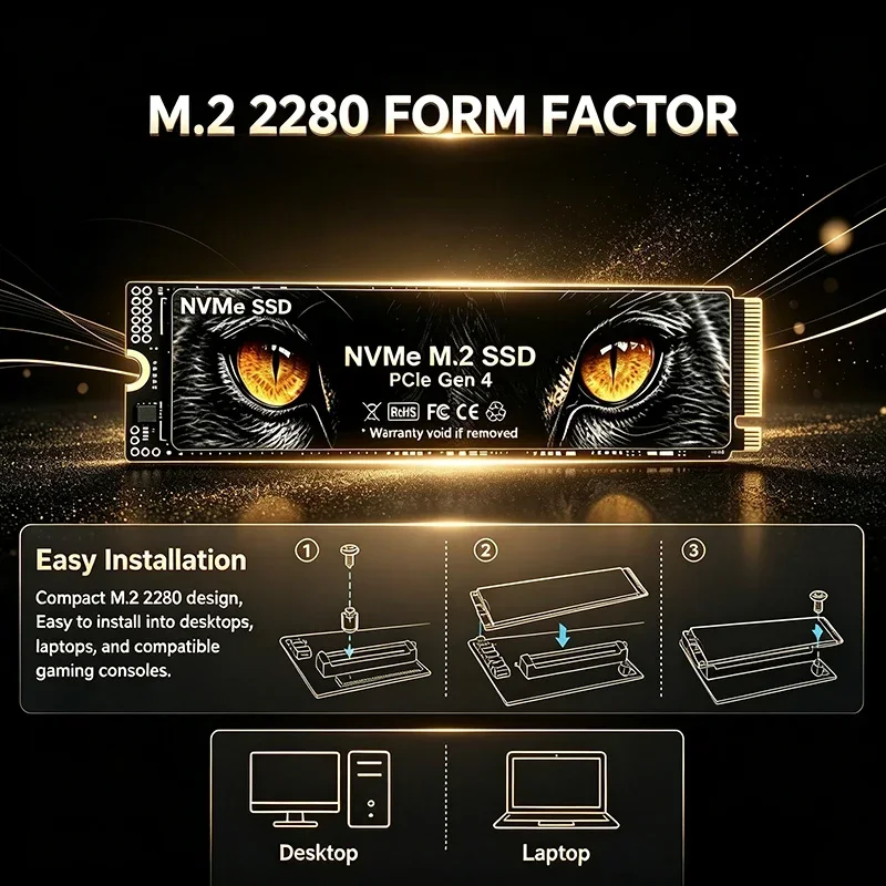 Eyes  M.2 SSD Hard Disk 2TB 4T - M.2 Nvme 4Tb Pcie 4.0 Ssd recension och pris