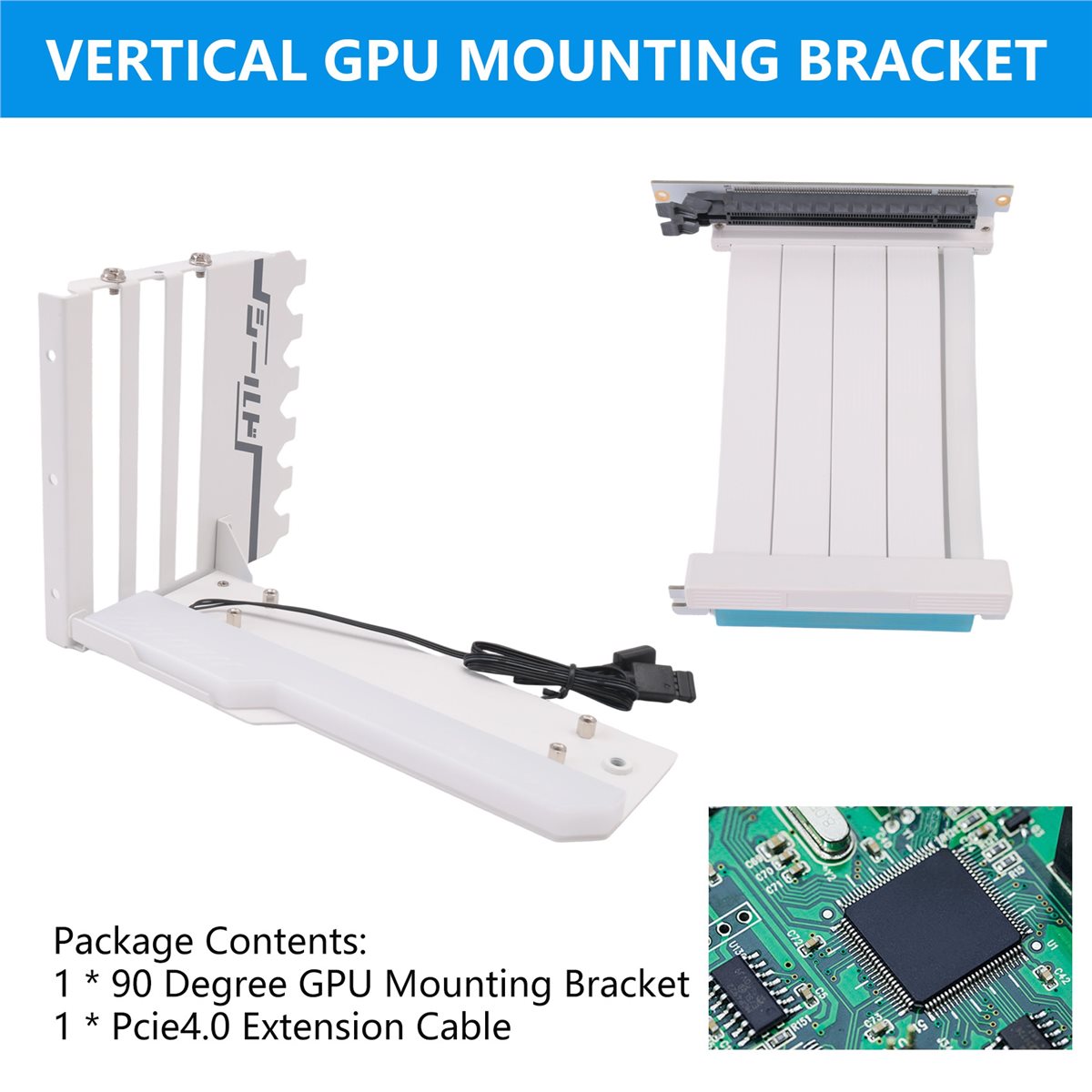 DT81 Vertical GPU Mounting Bra - Pcie 4.0 X16 Riser Cable 90 Degree recension och pris