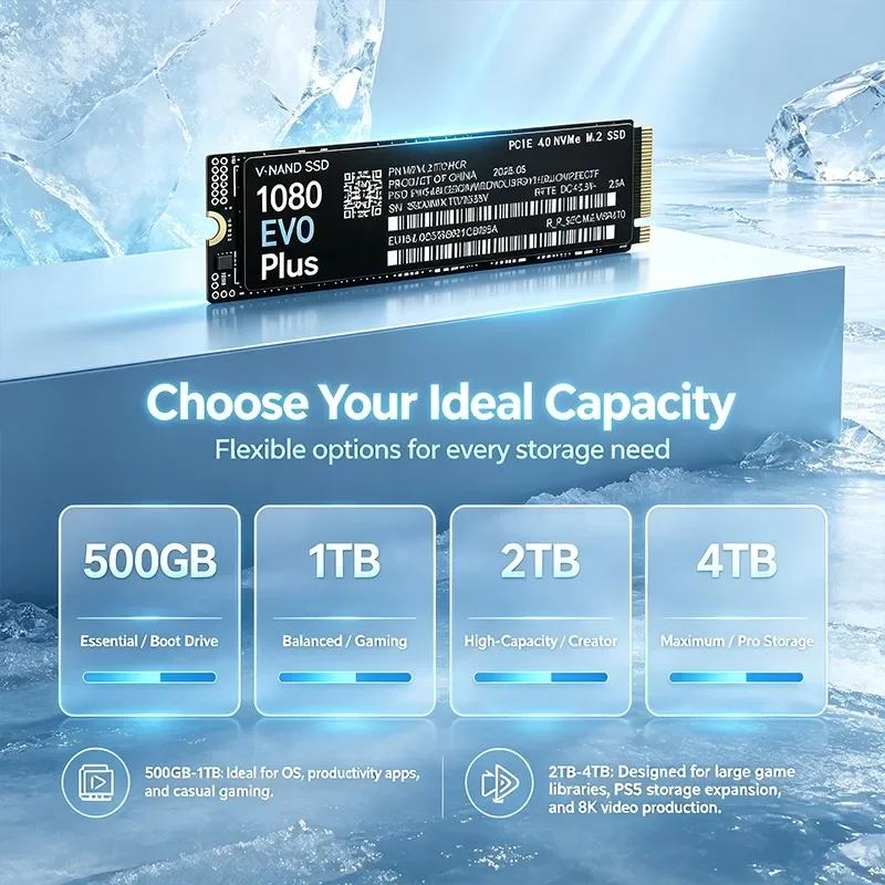 High Speed Original NEW 1080 E - M.2 Nvme 4Tb Pcie 4.0 Ssd recension och pris
