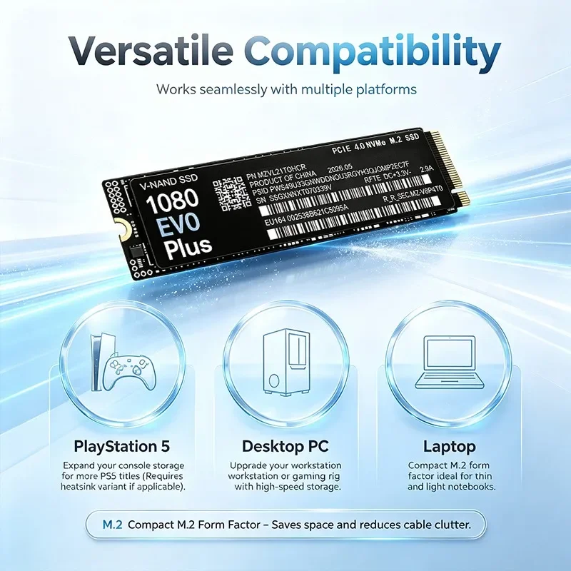 High Speed Original NEW 1080 E - M.2 Nvme 4Tb Pcie 4.0 Ssd recension och pris