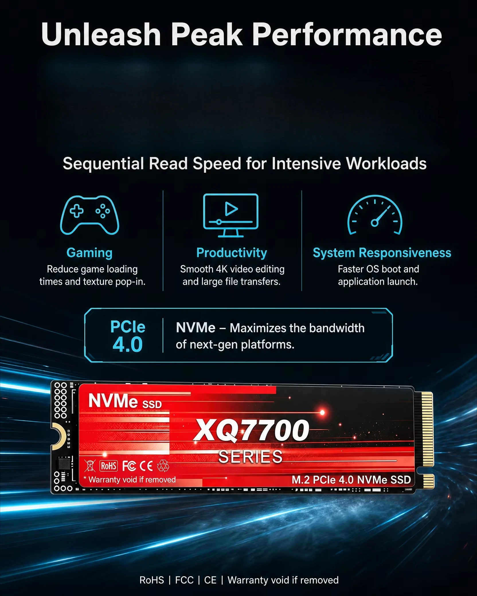 XQ7700 2TB 4TB SSD M.2 NVMe In - M.2 Nvme 4Tb Pcie 4.0 Ssd recension och pris
